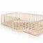 Montessori toddler floor bed with rails, Kids floor bed frame, Children house bed with slats, Handmade natural solid wood toddler bed