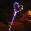 Cheap 18Inch Heart Colourful Lights Flashing Helium Merry Christmas Transparent Led Party Bobo Balloon With Handle Stick