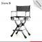 Elegant pink outdoor barber hairdressing makeup chair, aluminum nylon folding lightweight director chair wholesale