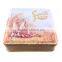 Embossed Cookie Tin Box Square Metal Tins Wholesale