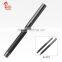 Promotional carbon fiber black metal roller and ball pen for business gift set