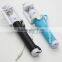Extendable Cell Mobile Phone Wired Flute Selfie Stick With 3.5MM Cable For iPhone 6 6S Plus