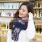 New Warm Winter Mohair Tassel Plaid Fashion Ladies Neck Scarf