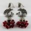 Bring The Heat Oxidized Jhumka Ruby Earring, Oxidized Silver Jewelry, Indian Jewelry Manufacturer