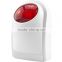 Low price outdoor/indoor battery powered 110db sound LED flash Wireless Flashing Light Siren for alarm system