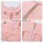 Fashion latest design knit crop top zip pink sexy ladies sexy tops for women