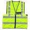 Wholesale 2014 News OEM 100% polyester high quality highway waistcoat with zipper & ID pockets