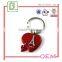 Heart Shape Eiffel Tower Metal Keychain
