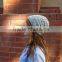 Slouchy Knit Beanie ,Heathered Textured Off White Beanie