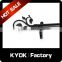 KYOK hot!!plating black color curtain rod set,plating iron curtain finials with cheap price