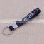 Custom black bracelet keychain/blank silicone keychain with printing logo promotion gifts