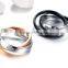 Customized Size Double Stacked Double Finger Ring With Chain
