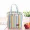 Hotsale stripe design cooler lunch bag china supplier