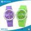 Unisex wholesale pvc strap stainless steel back custom kids watches