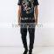 Black Cotton And Artificial Leather 'Untold' Track Pants From Philipp Plein Featuring an Elasticated Waistband