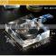 Clear Cube engraved large Crystal Glass Cigarette Ashtray