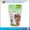 Stand up dog/cat/fish animal feed packaging bag plastic pet food bag with ziplock