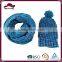 2015 new design knitted warm scarf , scarf beanie set
