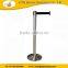 SS heavy duty cast iron base line barrier post queue pole for airport