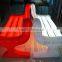 Colorful lighting plastic garden chair, outdoor lighting garden chair