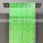 360*500mm luxury bathroom accessories wall mount water temperature control led color rainfall shower head for bath