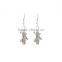 Sliver Plated Gecko Shaped Long Fashion Drop Dangle Earring