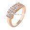 Vintage Women Hot Fashion Rectangle Shaped Inlay Rhinestone Wedding Ring for Couples