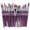 20pcs hot sell fashionable private label cosmetic brush set shaving makeup manufacturer