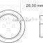 Empty MINI round transparent loose powder jar