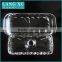 machine made clear crystal square glass butter dish