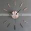 2016 Top Quality Self-adhesive Diy Sticker Wall Clock Gold/ Silver Color