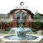 marble stone outdoor water fountain with lady statue