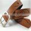 Tan Color Cheap Price PU Faux Leather Rivet Belt for Pants