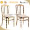 Hotel chair fashionable wedding leather cushion banquet stackable aluminum stainless steel chiavari chair