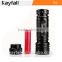 aluminum alloy cool black color portable LED 3W flashlights with rechargeable 18650 battery