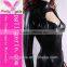 Fashion Black Sexy Catwoman Leather Costum Leather Jumpsuits