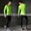 Solid green glow in the dark style gym stretch wear for men