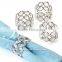 fashion hot sale crystal napkin buckle for wedding decoration