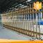 Steel metal picket fence