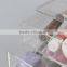acrylic storage box with 2 drawers, flip cover
