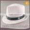 Popular Summer Sun Protect New Fashion Ribbon Decorated Plain Man Jazz Straw Fedora Hat