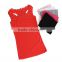 Fashion girl plain red vest tops wholesale custom tank top women
