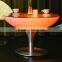 Led Color Changing Li-on Rechargeable Battery Stainless Steel Centre Table