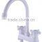 Inexpensive White Hot cold Double plastic Basin faucet