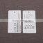 Latest technology white artpaper hang tags made in China