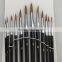 12 pc Art Bristle brush, Oil Painting brush with Aluminium Ferrule. Trade assurance.