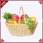 Food grade PE wicker hand basket outdoor picnic basket fruit basket wholesale