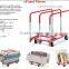 Vinyl coating Panel Mover with 6x2 heavy duty casters and 45" uprights