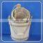 Natural small round wooden craft bucket for kids