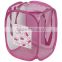 Cute Red Black Blue White Mesh Pop Up Folding Laundry Hamper Laundry Bag